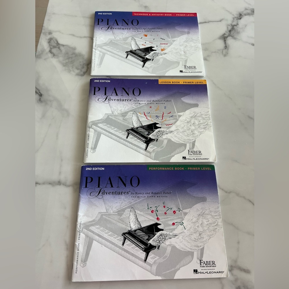 3 Piano Books by Nancy and Randall Faber. Primer Level.